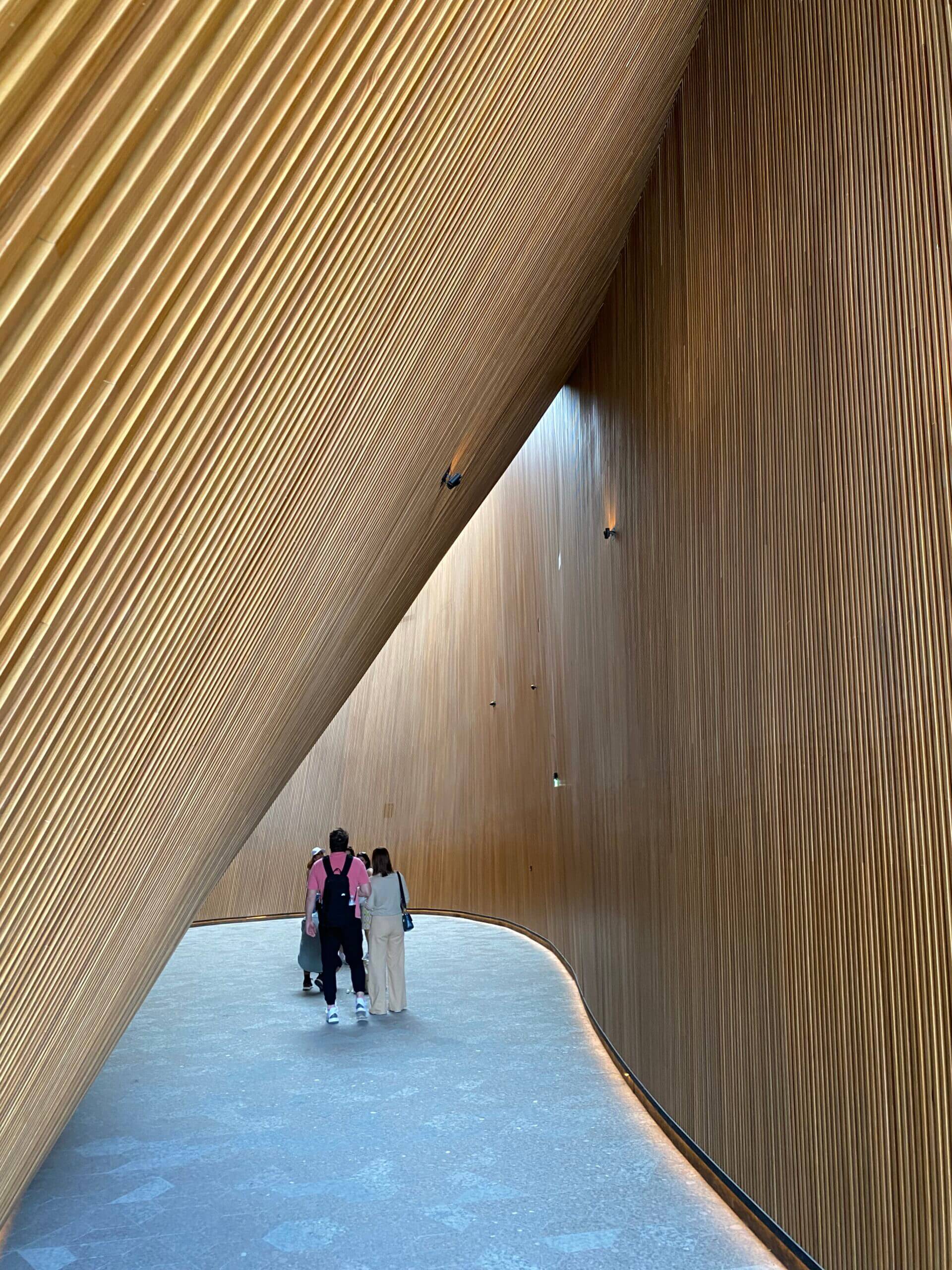 The Finland timber lined courtyard that opened up to reveal....