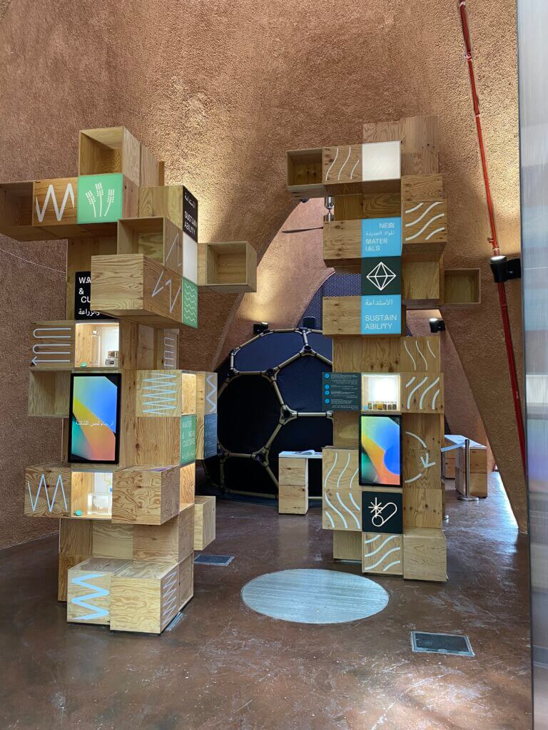 Cube display within the cones
