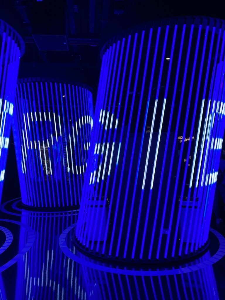 Projection onto angled rods