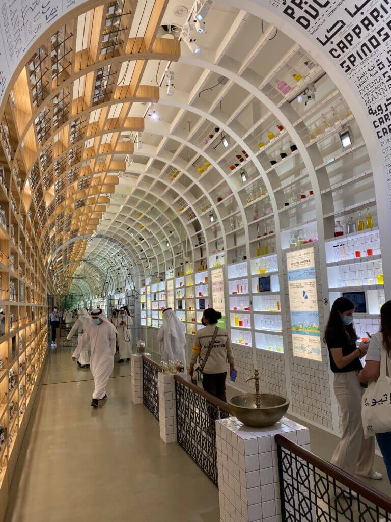 Captivating display of how traditional plant based medicine is used in modern products
