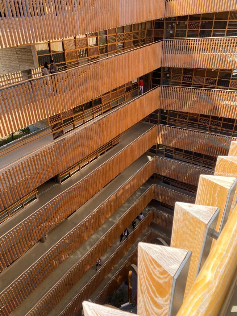 The internal ramps lead you down the internal courtyard. Galleries opened off the ramps