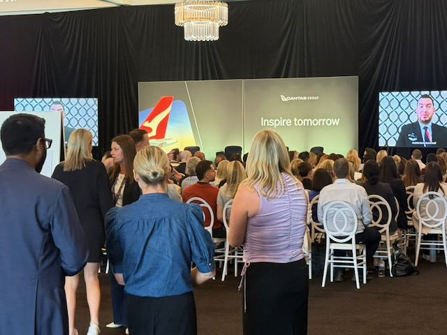 The Qantas "Inspire Tomrrow" event
